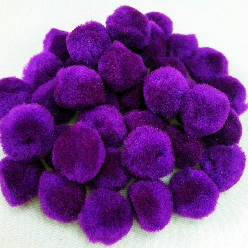 Pom Poms ½" Purple DBLG Imports